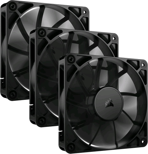 CORSAIR RS120 120 mm PWM Ventole TRIPLE PACK NERO